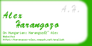 alex harangozo business card
